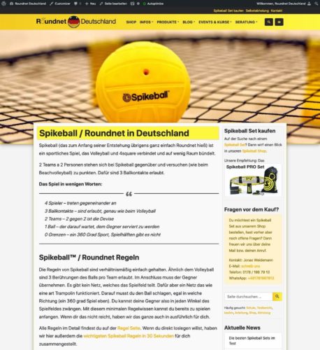 Webseite von Roundnet-Deutschland